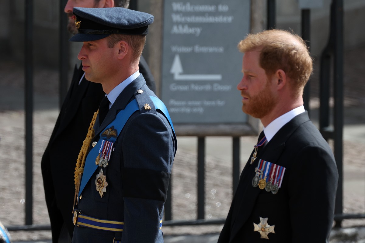 William e Harry usam farma militar na cor preta - Metrópoles