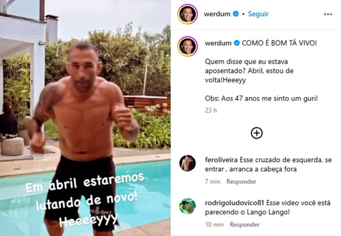 Imagem colorida do post de Fabricio Werdum - Metrópoles