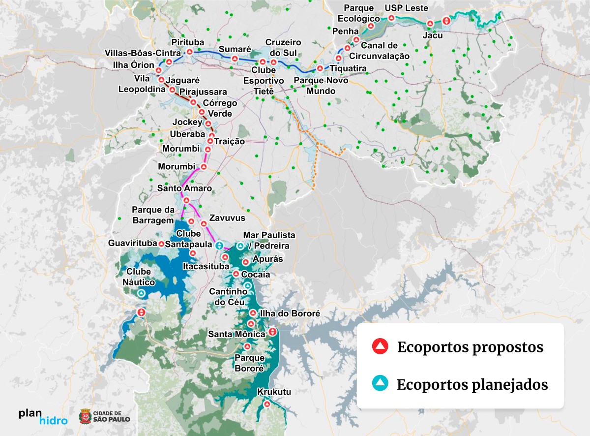 Imagem mostra mapa de rios e represas - Metrópoles