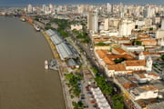 Aérea da área metropolitana de Belém, com vista para a Estação das Docas, mercedários e baía do Guajará
Belém/PA - 12.06.05
Foto: CARLOS SODRE