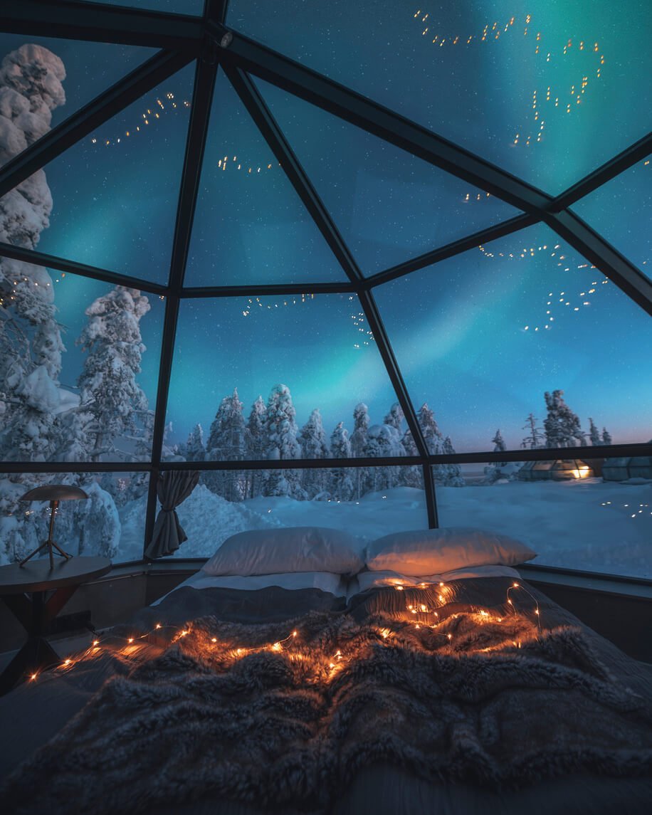hotel iglu gelo aurora boreal turismo viagem viagens