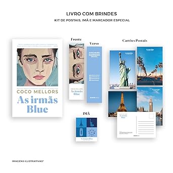 Livro As irmãs Blue + brindes, à venda na Amazon