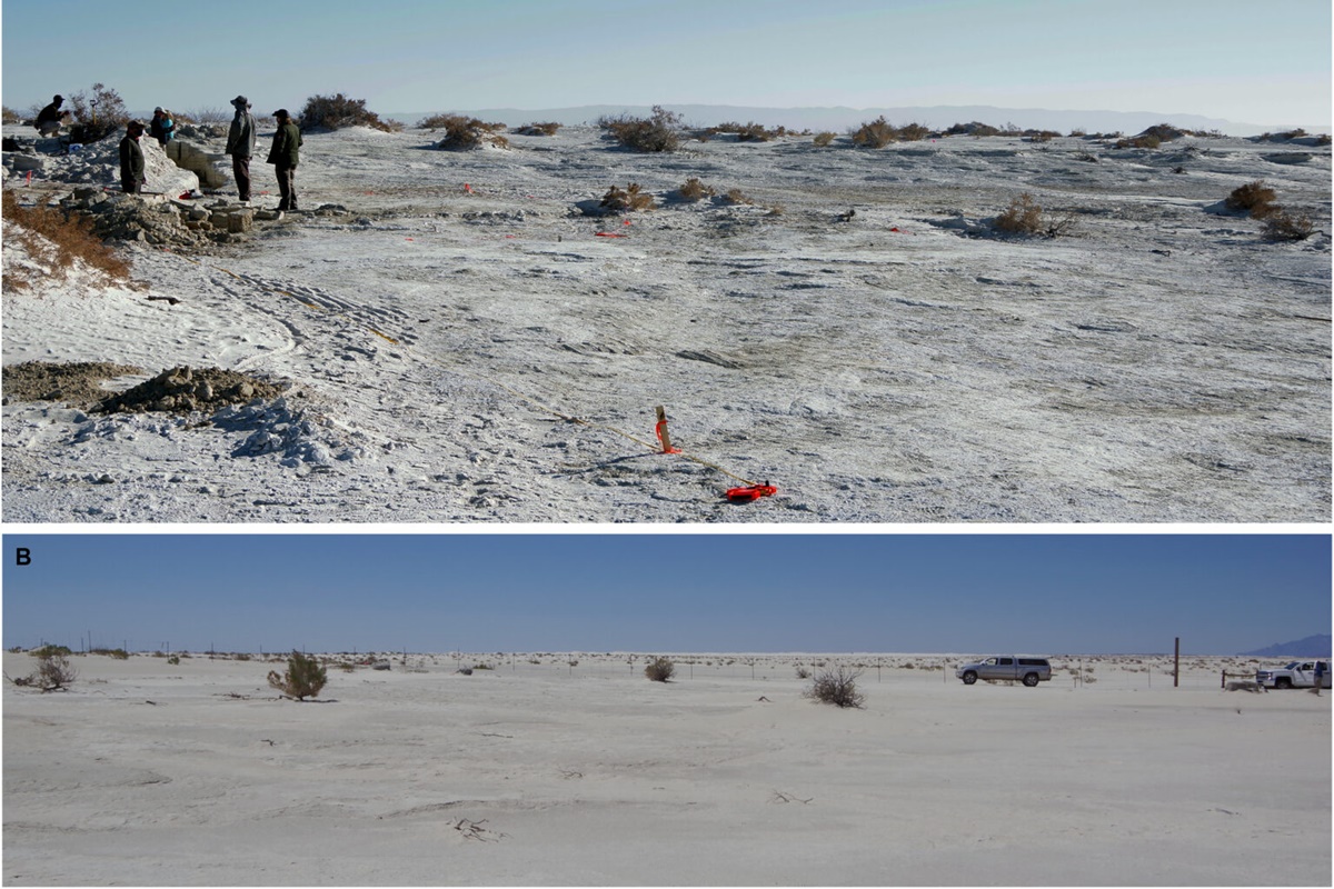 Imagem colorida de deserto White Sands, no Novo México - Metrópoles 